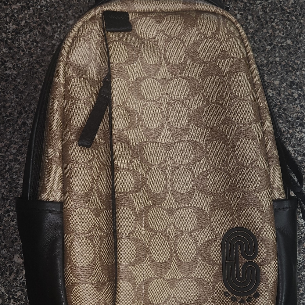 Coach Brown Signature Pattern Crossbody Sling